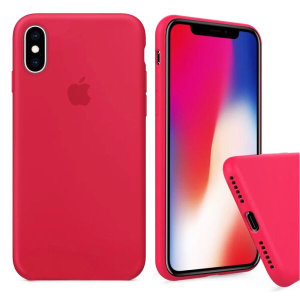 

Чехол Silicone Full Cover для iPhone X / XS Rose Red