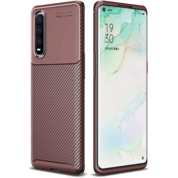 

Чехол Carbon Case для Oppo Find X2 Brown