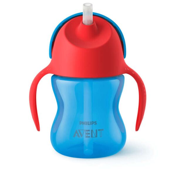 

Чашка Avent с трубочкой 210 мл. 9+ синий SCF796/01 (SCF796/01)
