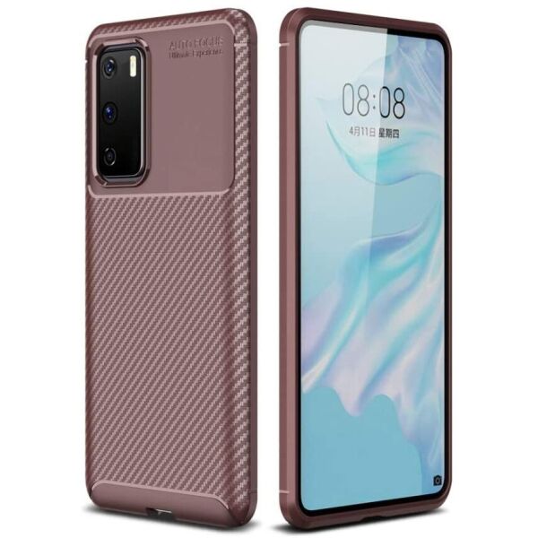 

Чехол Carbon Case для Huawei P40 Brown