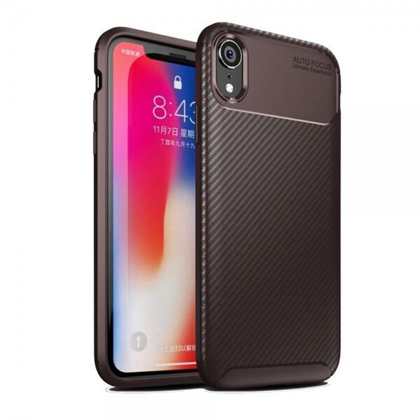 

Чехол Carbon Case для Apple iPhone XR Brown