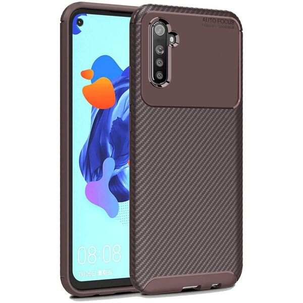 

Чехол Carbon Case для Realme 6 Brown