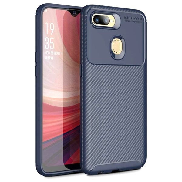 

Чехол Carbon Case для Oppo A7 Blue