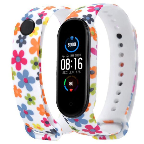 

Ремешок Painted Strap для Xiaomi Mi Band 5 Colored Flowers