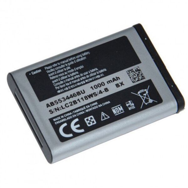 

Аккумулятор к Samsung B100, B2100, C3212, C3300, C5130, C5212, E1172, E1182, E2120, E2121, E2232, E2652, M110, M2510, E1182 Duos, E2232 Duos (AB553446BU) 1000mAh