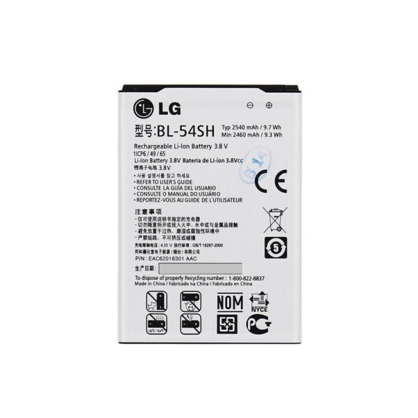 

Аккумулятор BL-54SH/BL-54SG для D415 Optimus L90, G3s D724, 2600 mAh