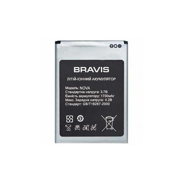 

Аккумулятор к телефону Bravis Nova 1700mAh