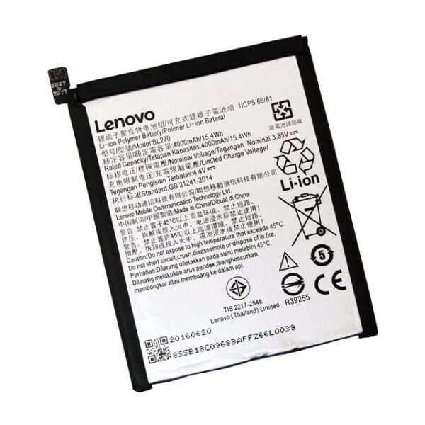 

Аккумулятор Lenovo BL270 4000mAh к Lenovo K6 Note