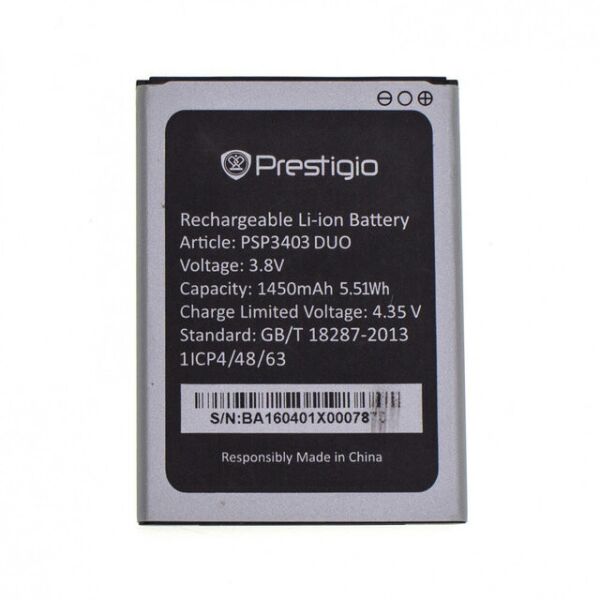

Аккумулятор к телефону Prestigio PSP 3403 1450mAh