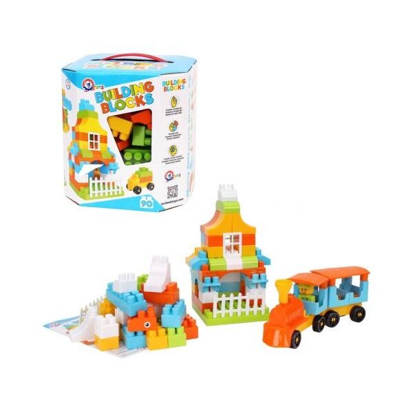 

Конструктор Building Blocks, 90 деталей, голубой 6573