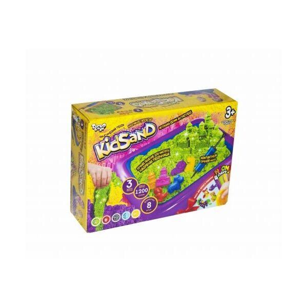 

Кинетический песок KidSand (1200 г) с песочницей (рус) KS-02-02