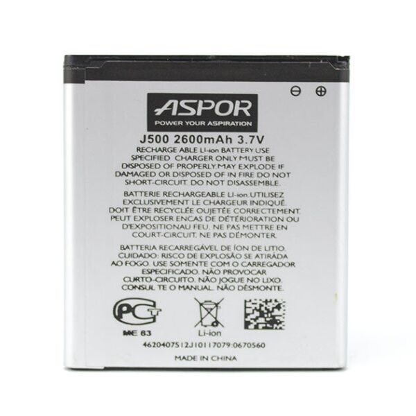 

Аккумулятор Aspor EB-BG530BBC 2600mAh к Samsung G530, J250/J2 (2018), J320/J3 (2016), J500