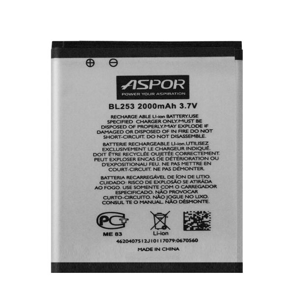 

Аккумулятор Aspor BL253 2000 mAh к телефону Lenovo A1000, A1010 A Plus (A1010a20), A2010, Lenovo А2580/Lenovo А2860