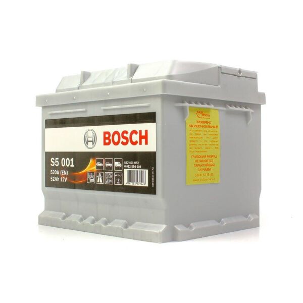 

Автомобильный аккумулятор Bosch 6CT-52 S5 Silver Plus (S50 010)