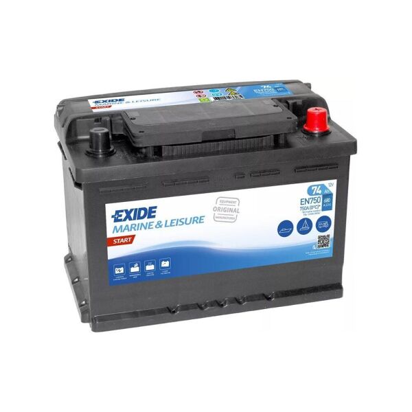 

Тяговый аккумулятор EXIDE 6СТ-74 АзЕ EN750 Start