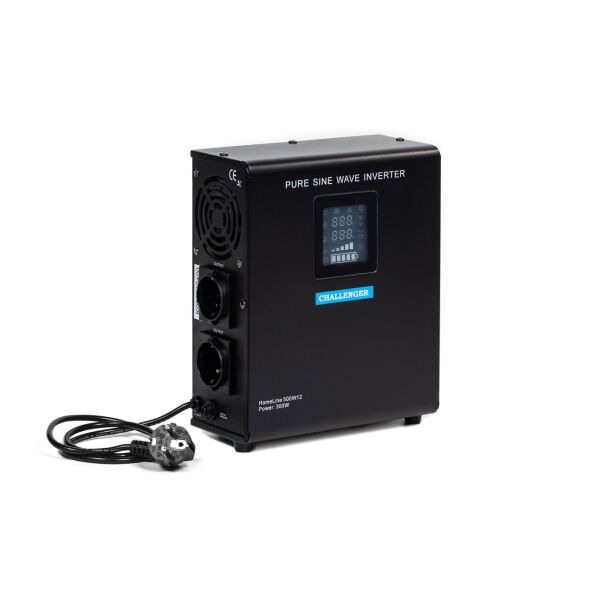 

Бесперебойник 300 Вт 12В Challenger HomeLine 500W12 Чистая Синусоида