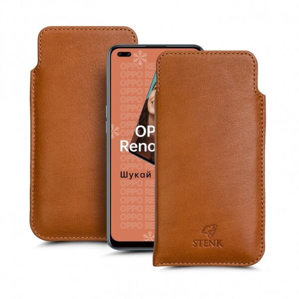 

Футляр Stenk Elegance для OPPO Reno4 Lite Camel