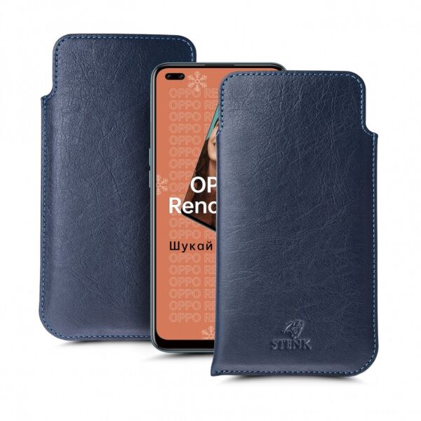 

Футляр Stenk Elegance для OPPO Reno4 Lite Синий