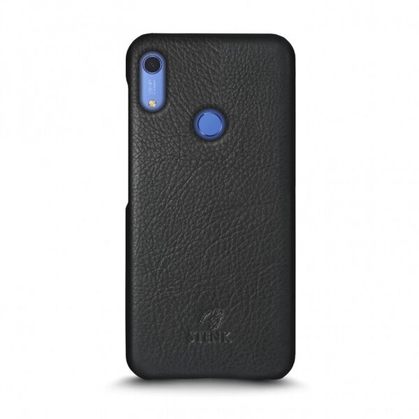 Кожаная накладка Stenk Cover для HuaWei Y6s Чёрная