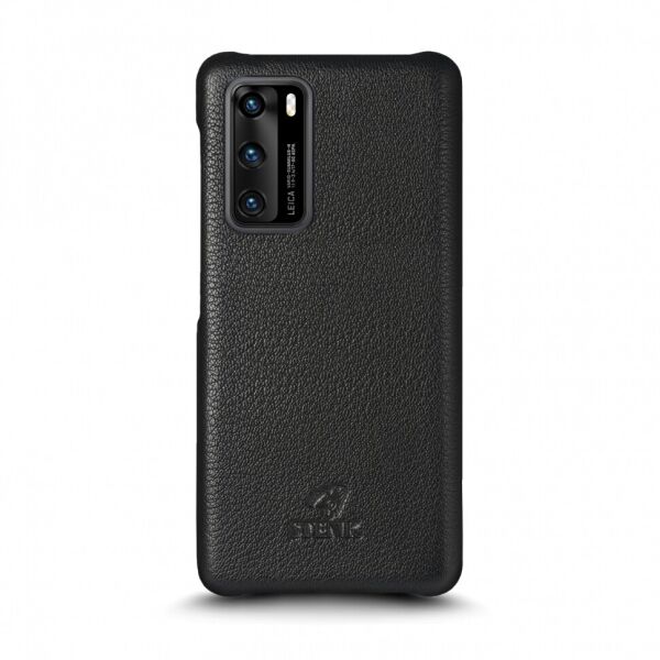 

Кожаная накладка Stenk Cover для HuaWei P40 Чёрная