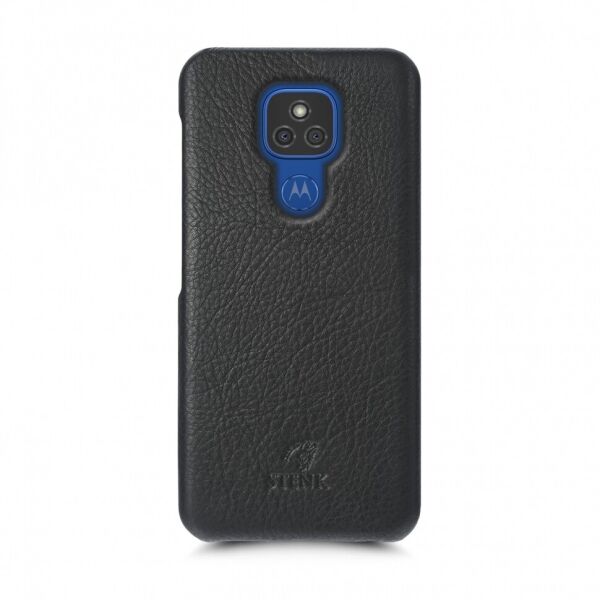 

Кожаная накладка Stenk Cover для Motorola Moto E7 Plus Чёрная