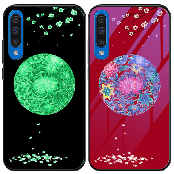 

TPU+Glass чехол светящийся в темноте для Samsung Galaxy A50 (A505F) / A50s / A30s (Цветное плетение / Красный) (786488)