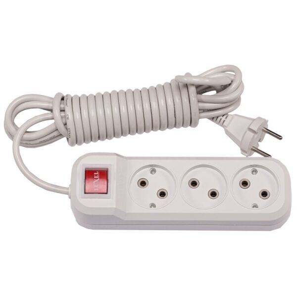 

Сетевой удлинитель Luxel 3 розетки 5М с выключателем (7225)