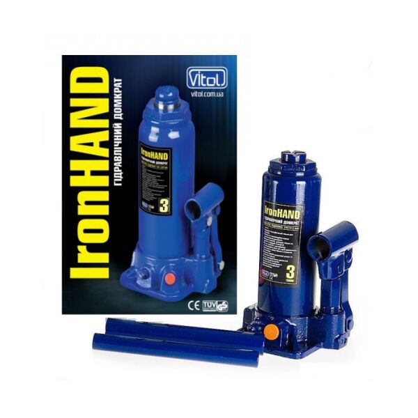 

Домкрат гидр. 3т (коробка) Vitol ДБ-03006(90304) высота подъема 345мм (шт.)