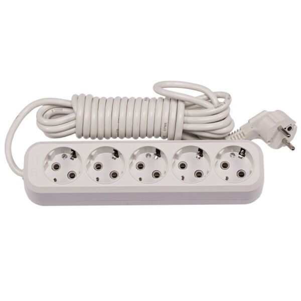 

Сетевой удлинитель Luxel 5 розеток 3М с заземлением (7173)