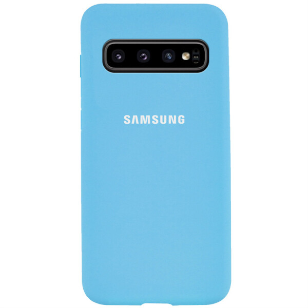 

Чехол Silicone Case Full Protective для Samsung Galaxy S10+ (Голубой / Light Blue) (771722)
