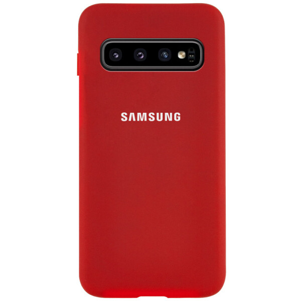 

Чехол Silicone Case Full Protective для Samsung Galaxy S10 (Красный / Dark Red) (771701)
