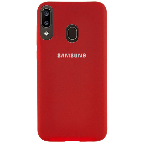 

Чехол Silicone Case Full Protective для Samsung Galaxy A20 / A30 (Красный / Dark Red) (771586)