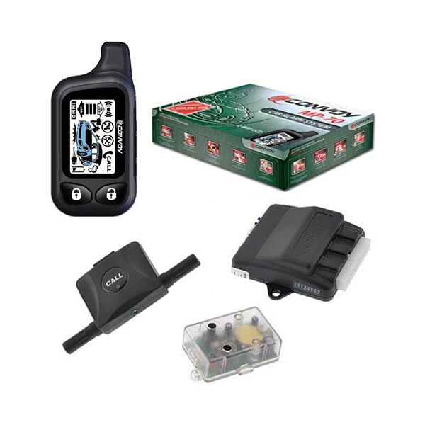 

Сигнализация 2way Convoy MP-60 - 2 брелка/1-дв.LCD дисп/без сирены/тех. LoRa/ дальн.450/1000м.