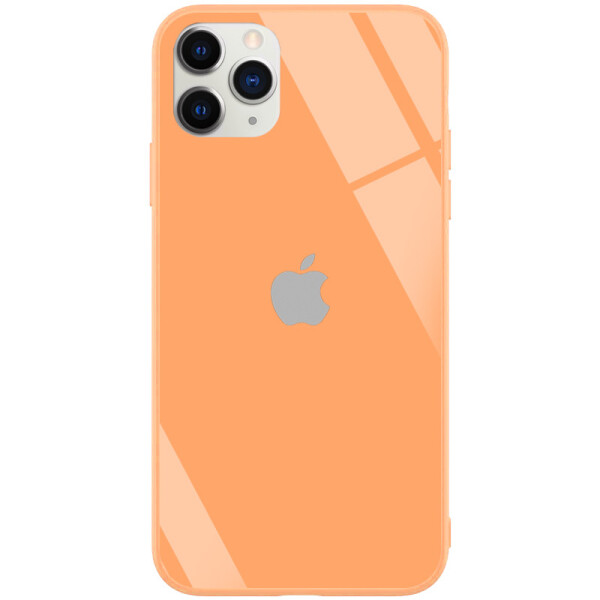 

TPU+Glass чехол GLOSSY Logo series для Apple iPhone 11 Pro Max (6.5) (Персиковый / Peach) (788252)
