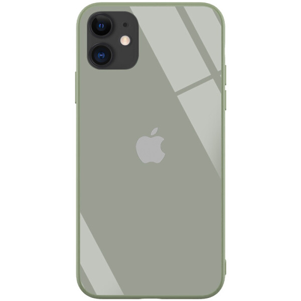 

TPU+Glass чехол GLOSSY Logo series для Apple iPhone 11 (6.1) (Зеленый / Pine green) (788228)