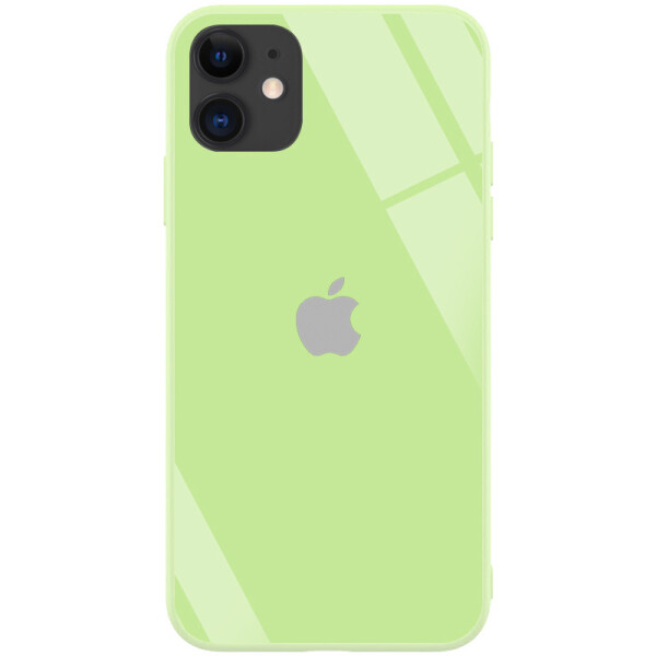 

TPU+Glass чехол GLOSSY Logo series для Apple iPhone 11 (6.1) (Салатовый / Light green) (788232)