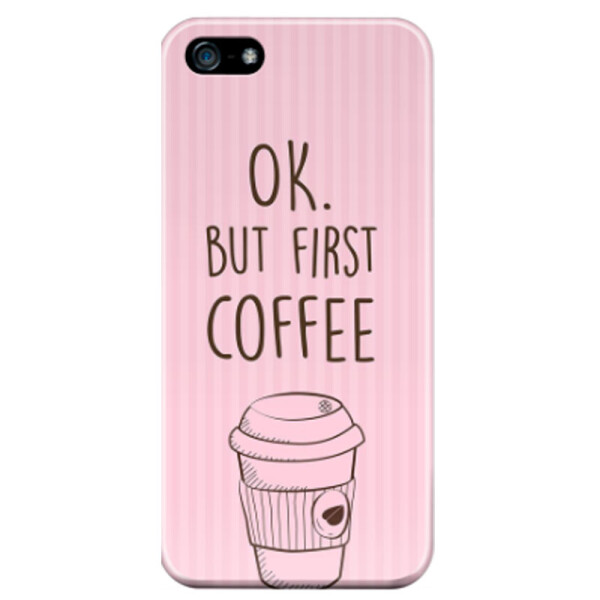 

Дизайнерский чехол Ok but first coffee для Apple iPhone 5/5S/SE (666569)