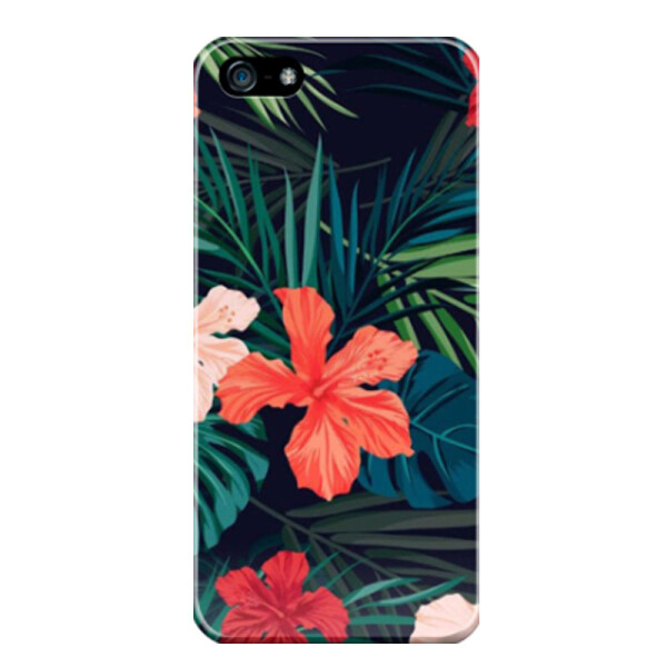 

Дизайнерский чехол Тропические цветы для Apple iPhone 5/5S/SE (666504)