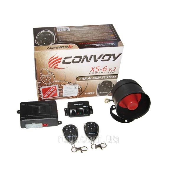 

Сигнализация 1-стороняя с силовым выходом+сирена 6тон Convoy XS- 6 v2 /турботаймер/режим Паника