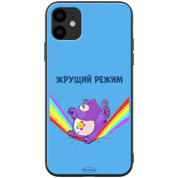 

TPU+PC чехол ForFun для Apple iPhone 11 (6.1) (Жрущий режим / Синий) (788468)