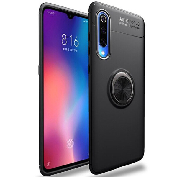 

TPU чехол Deen ColorRing под магнитный держатель для Xiaomi Mi 9 Pro (Черный / Черный) (788097)
