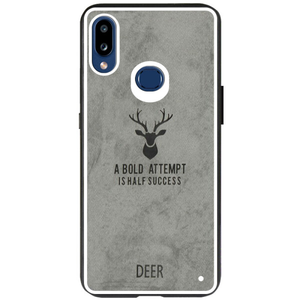 

TPU+Textile чехол Deer для Samsung Galaxy A10s (Серый) (787694)