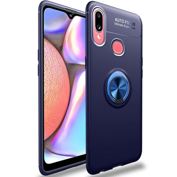 

TPU чехол Deen ColorRing под магнитный держатель для Samsung Galaxy A10s (Синий / Синий) (788112)