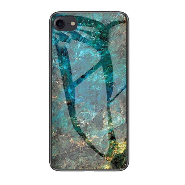 

TPU+Glass чехол Luxury Marble для Apple iPhone 7 / 8 (4.7) (Морская волна / Голубой) (708021)
