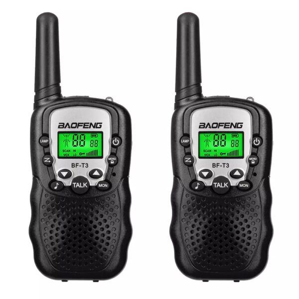 

Комплект из двух портативных раций Baofeng BF-T3 черный, UHF, 3 Вт + Ремешок на шею Mirkit черный