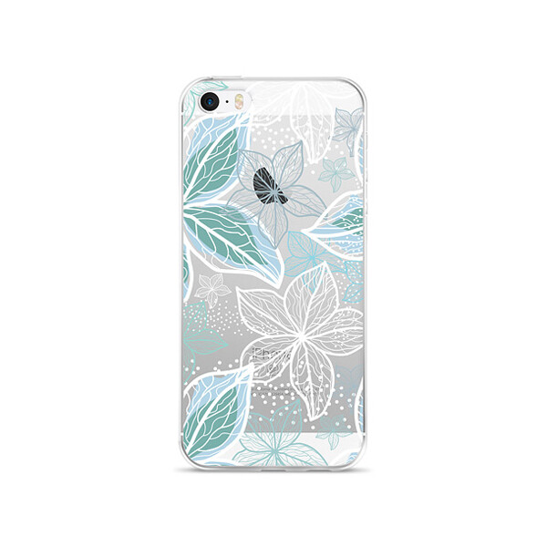 

Чехол Pump Transperency для Apple iPhone 5/5S/SE (Blue Flowers) (687264)