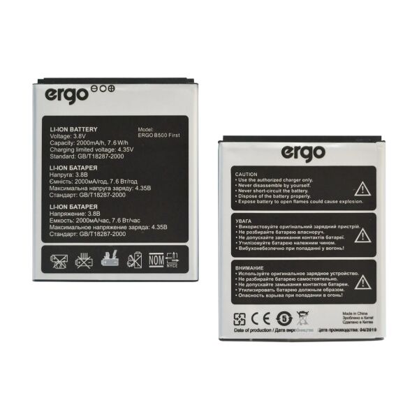 

Аккумулятор для Ergo B500 First Оригинал (2000mAh)