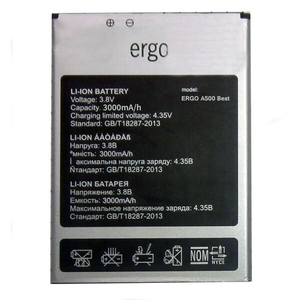

Аккумулятор Ergo A500 Best Dual Sim