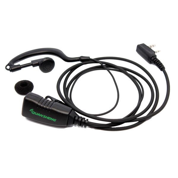 

Гарнитура Quansheng QS-3 c кнопкой РТТ для раций Baofeng, Kenwood, Quansheng, Puxing с разъемом К