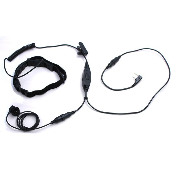 

Ларингофон Mirkit LVM-E1678-KPD с выносной кнопкой PTT для раций Kenwood / Baofeng с разъемом 2-Pin